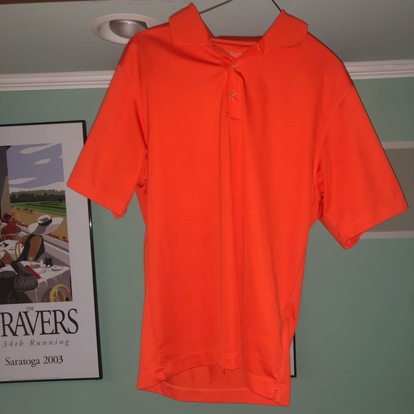 Nike Golf Polo Orange Small Barely Warn - Picture 6 of 6
